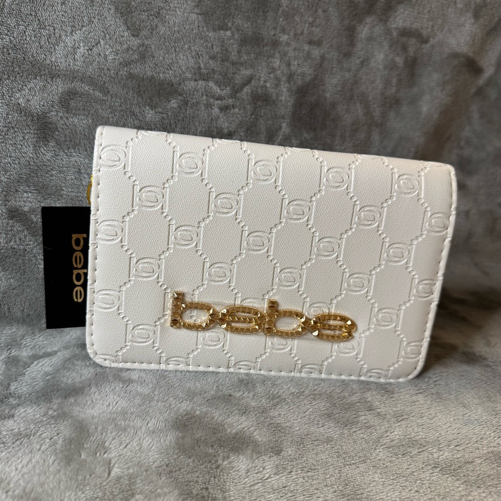 Brand New BEBE White Cross Body Purse!